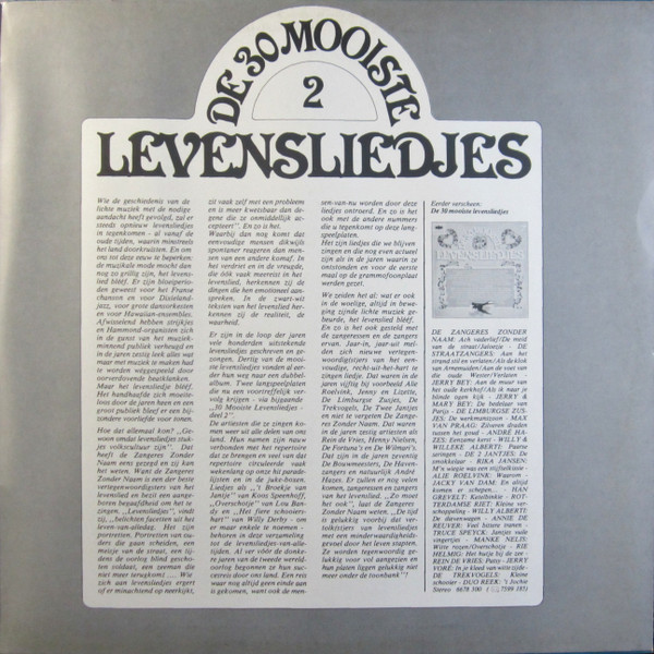 Various De Mooiste Levensliedjes Deel Xlp Comp Gat