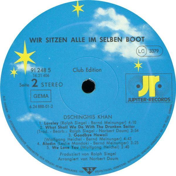 Dschinghis Khan Wir Sitzen Alle Im Selben Boot Lp Album Club