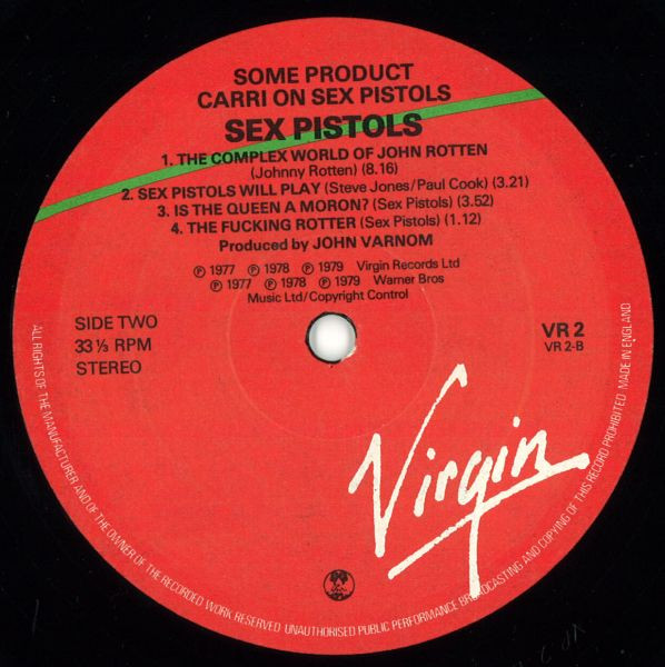 Sex Pistols Some Product Carri On Sex Pistols LP 1st