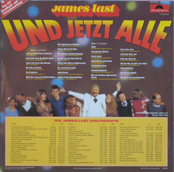 James Last Und Jetzt Alle LP Album Mixed Pap Akerrecords Nl