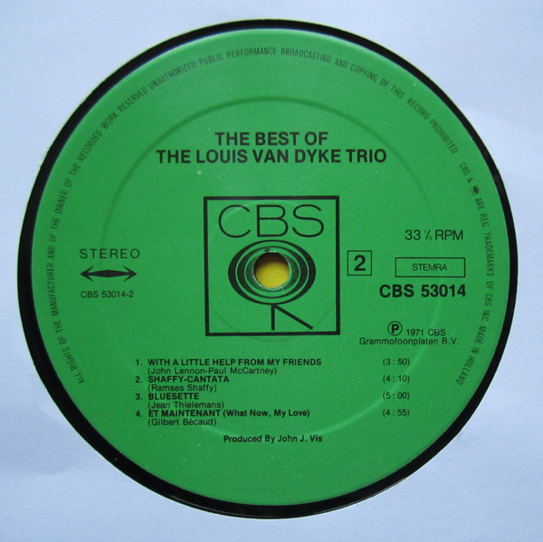 Louis Van Dyke Trio The Best Of The Louis Van Dyke Trio LP Comp