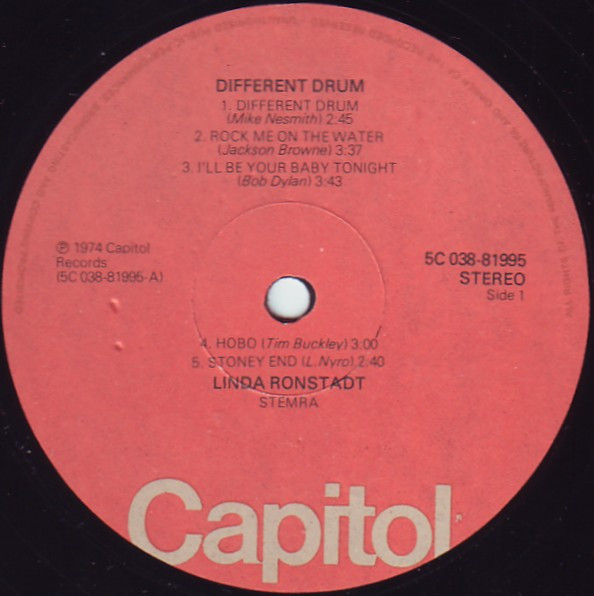 Linda Ronstadt Different Drum (LP, Comp) akerrecords.nl