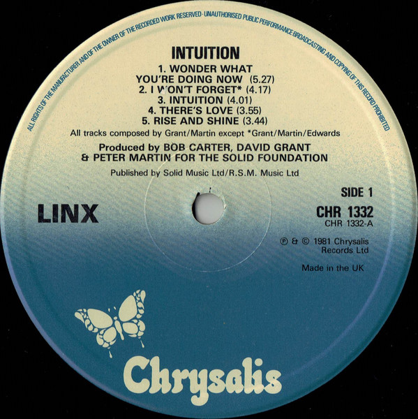 THE JACKETS - INTUITION (LP)