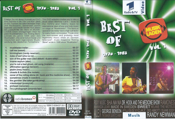 Various – Best Of Musikladen 1970 – 1983 Vol. 1 (DVD, Multichannel