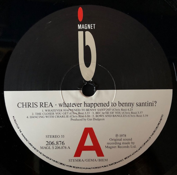 Chris Rea Whatever Happened To Benny Santini Lp Album Akerrecordsnl 6271