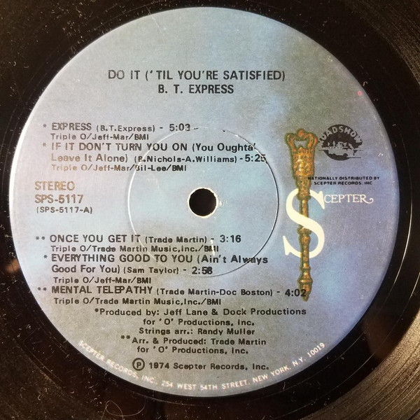 B.T. Express – Do It (‘Til You’re Satisfied) (LP, Album, NAM ...