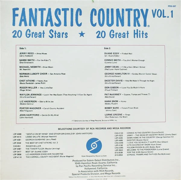 Various Fantastic Country Vol. 1 (LP, Comp, S/Edition, Roc