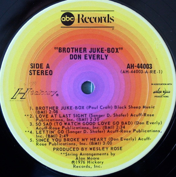 Don Everly Brother Jukebox (LP, Album) akerrecords.nl