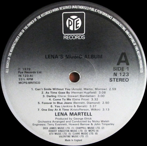 Lena Martell Lena’s Music Album (LP, Album) akerrecords.nl