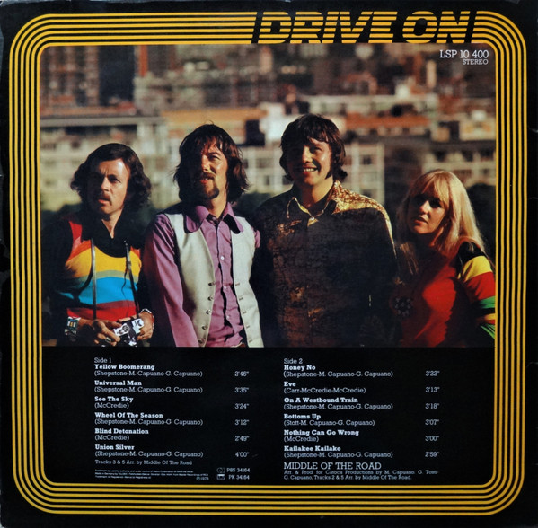 Middle Of The Road Drive On (LP, Album) akerrecords.nl