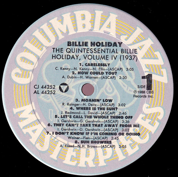 Billie Holiday The Quintessential Billie Holiday Volume 4 1937 Lp Comp Rm Akerrecordsnl