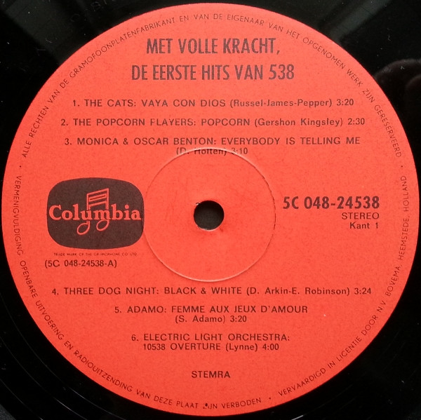 Various Met Volle Kracht, De Eerste Hits Van Veronica 538 (LP, Comp