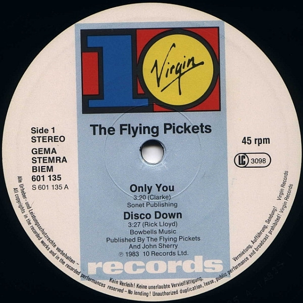 The Flying Pickets Only You (12″, Maxi) akerrecords.nl