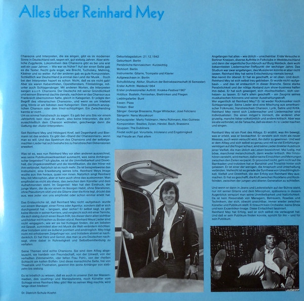 Reinhard Mey – Starportrait (2xLP, Comp) – Akerrecords.nl