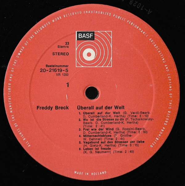 Freddy Breck Überall Auf Der Welt