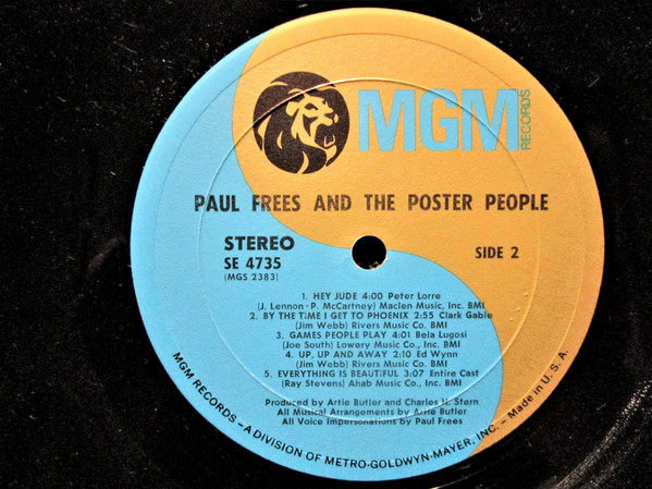 Paul Frees – Paul Frees And The Poster People (LP) – akerrecords.nl