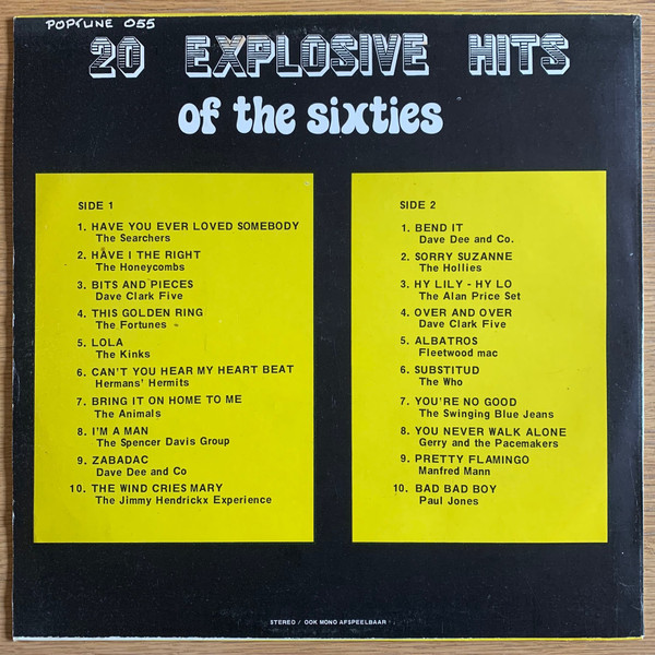 Various – 20 Explosive Hits Of The Sixties (LP, Comp) – Akerrecords.nl