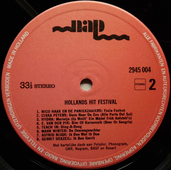 Various Hollands Hit Festival (LP, Comp) akerrecords.nl