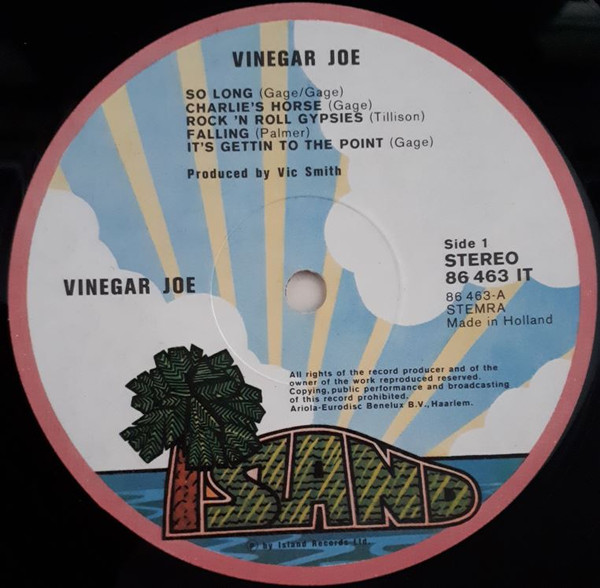 Vinegar Joe Rock’n Roll Gypsies (LP, Album) akerrecords.nl