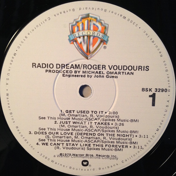 Roger Voudouris Radio Dream Lp Album Win Akerrecordsnl 3152