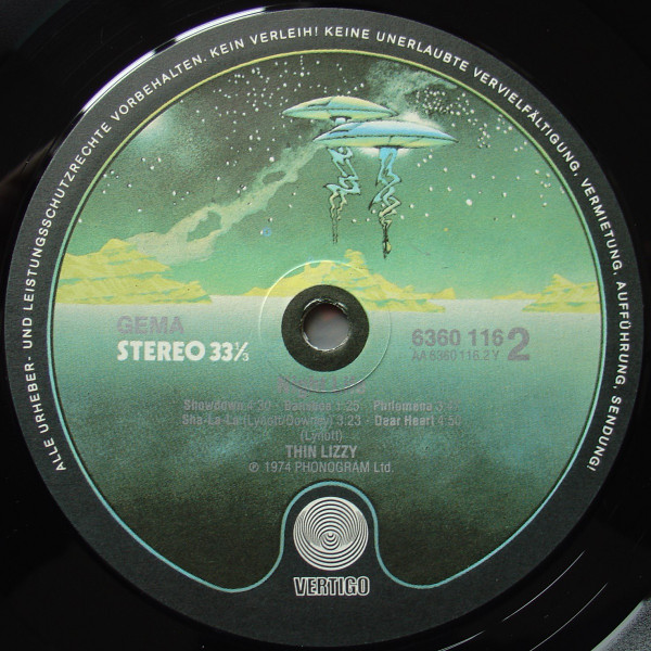 Thin Lizzy Nightlife (LP, Album) akerrecords.nl