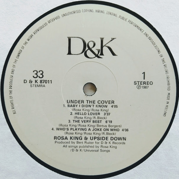 Rosa King & UpsideDown Under The Cover (LP, Album) akerrecords.nl