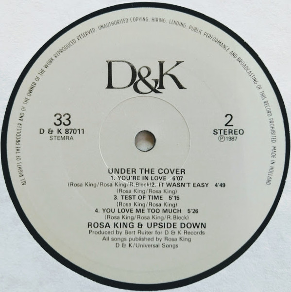 Rosa King & UpsideDown Under The Cover (LP, Album) akerrecords.nl