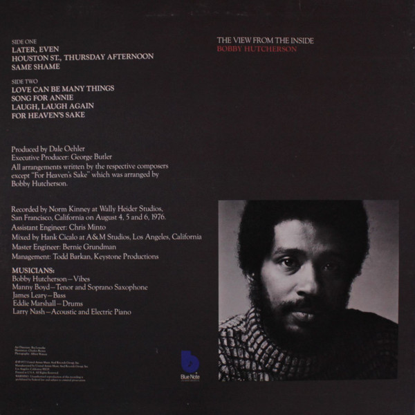 Bobby Hutcherson The View From The Inside (LP, Album) akerrecords.nl