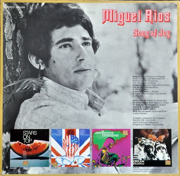 Miguel Ríos Song Of Joy (LP, Comp) akerrecords.nl