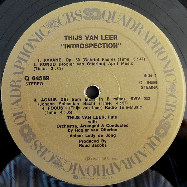 Thijs Van Leer – Introspection (LP, Album, Quad) – Akerrecords.nl