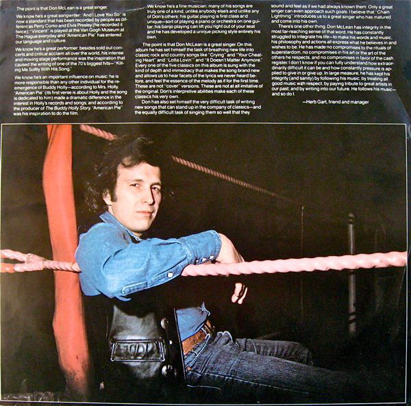 Don McLean – Chain Lightning (LP, Album) – akerrecords.nl