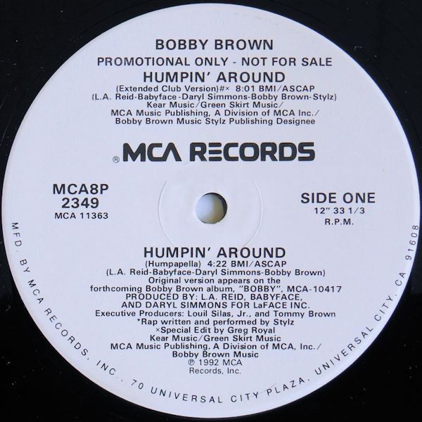 Bobby Brown Humpin Around Single Promo Akerrecords Nl