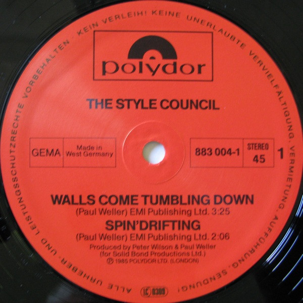 The Style Council Walls Come Tumbling Down! (12″, Maxi) akerrecords.nl