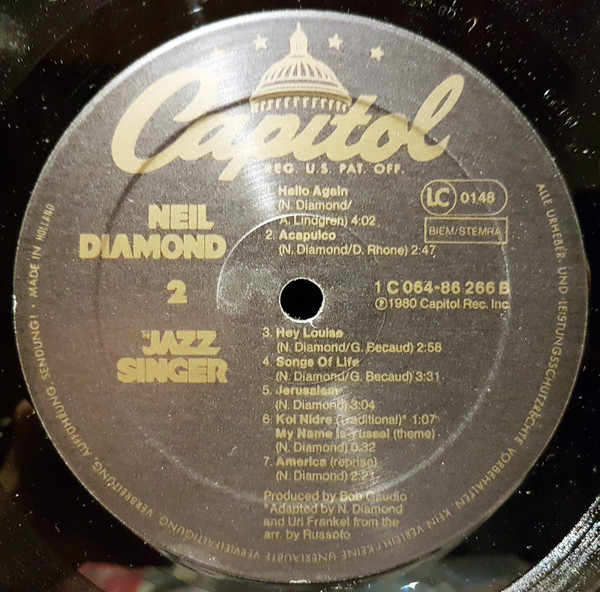 Neil Diamond The Jazz Singer Original Songs From The Motion Picture   4620344 39103038651cab5579762651cab55797641696377685651cab557976c 