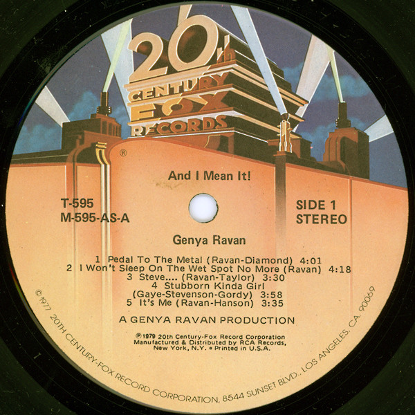 Genya Ravan – …And I Mean It! (LP, Album) – akerrecords.nl
