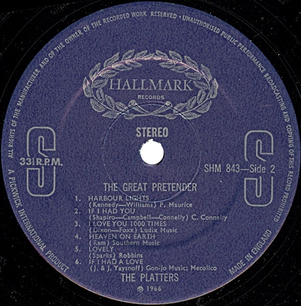 The Platters The Great Pretender (LP, Comp, RE) akerrecords.nl