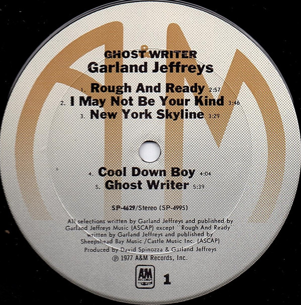 Garland Jeffreys Ghost Writer (LP, Album, Pit) akerrecords.nl