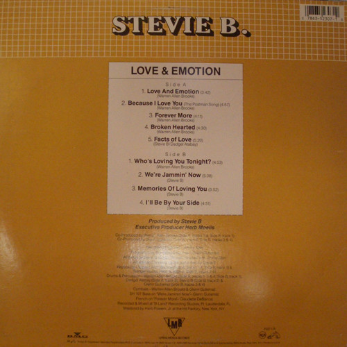 Stevie B – Love & Emotion (LP, Album) – Akerrecords.nl