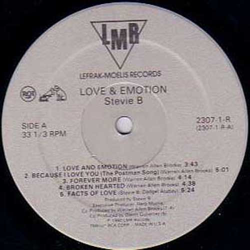 Stevie B – Love & Emotion (LP, Album) – Akerrecords.nl