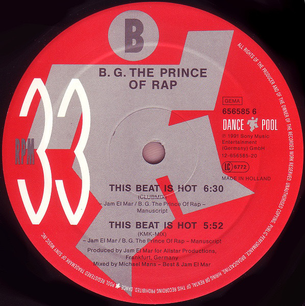 B.G. The Prince Of Rap – This Beat Is Hot (Get Into The Rhythm-Clubmix ...