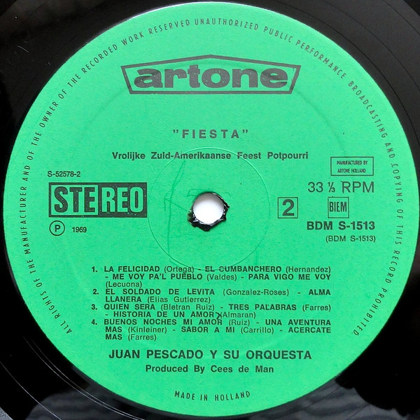Juan Pescado Y Su Orquesta Fiësta Vrolijke ZuidAmerikaanse Feest