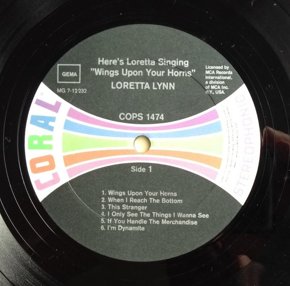 Loretta Lynn Here’s Loretta Singing “Wings Upon Your Horns” (LP