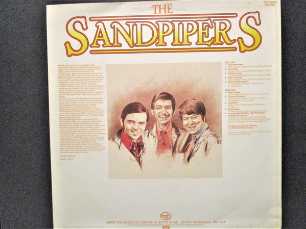 The Sandpipers Greatest Hits Lp Comp Akerrecordsnl