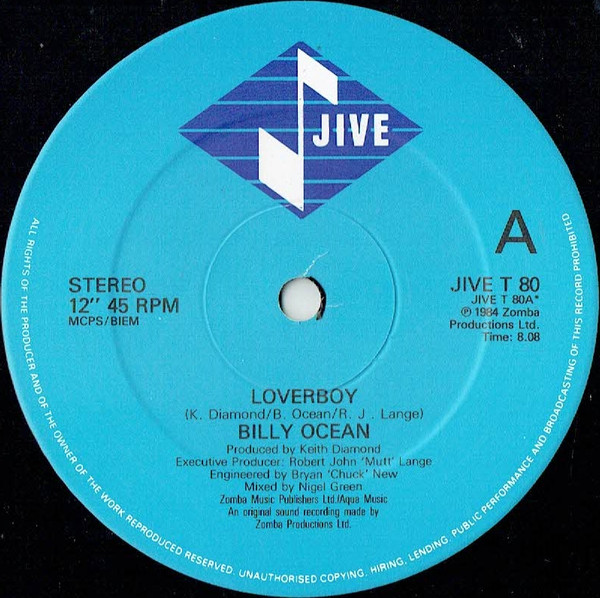 Billy Ocean – Loverboy (12″, Single) – Akerrecords.nl