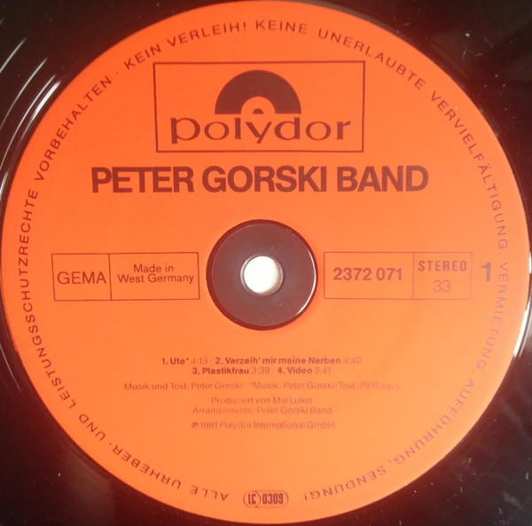 Peter Gorski Band Peter Gorski Band (LP, Album) akerrecords.nl