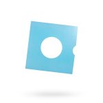 PLATENHOES SINGLE (7") KARTON MET VENSTER (LICHTBLAUW)