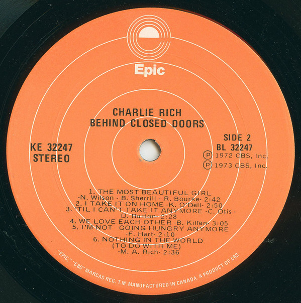 Charlie Rich - Behind Closed Doors (Vinyle Usagé) main image 1