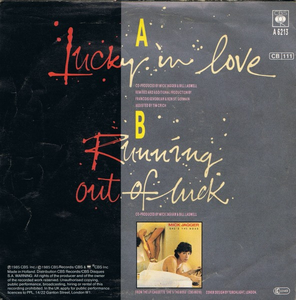 Mick Jagger Lucky In Love (7″, Single) akerrecords.nl
