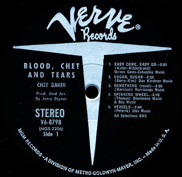 Chet Baker Blood, Chet And Tears (LP, Album) akerrecords.nl