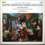 Antonio Vivaldi / Giuseppe Tartini / Giuseppe Sammartini / Giovanni Battista Pergolesi - Jean-Pierre Rampal, Kammerorchester Des Saarländischen Rundfunks, Saarbrücken Direction Karl Ristenpart - Quatre Concertos Italiens Pour Flûte (LP, Album)